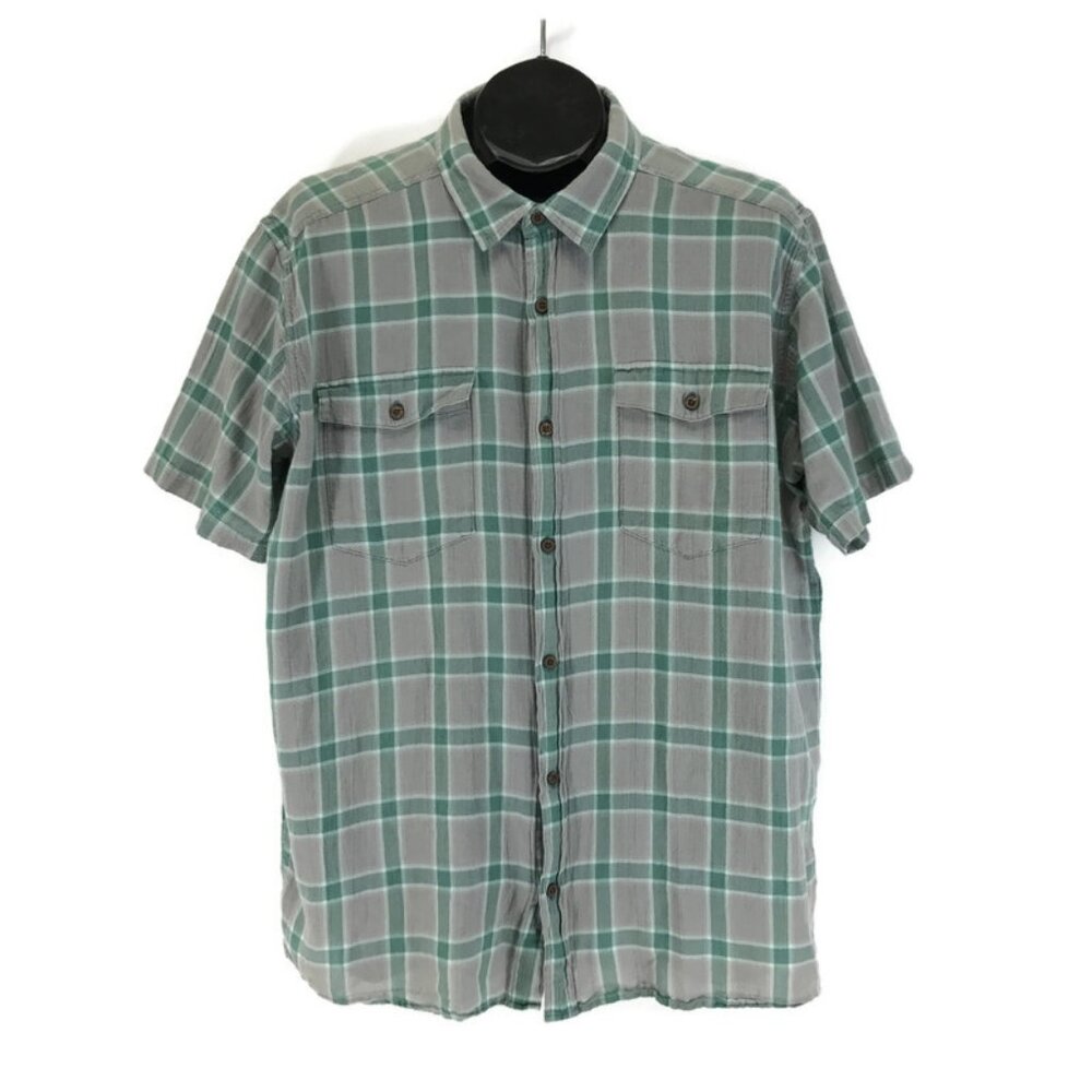 Patagonia Worn Wear Steersman Shirt Men's XL Plaid Organic Cotton Casual Outdoor